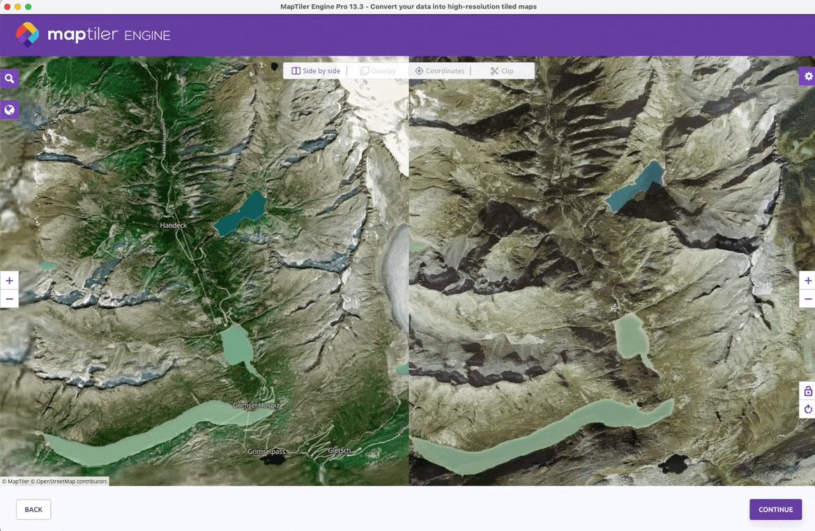 Maptiler Engine georeferencing process