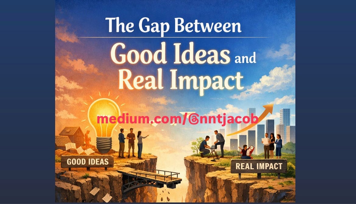 The Gap Between Good Ideas and Real Impact. | by Jacob Tettey | Jan ...