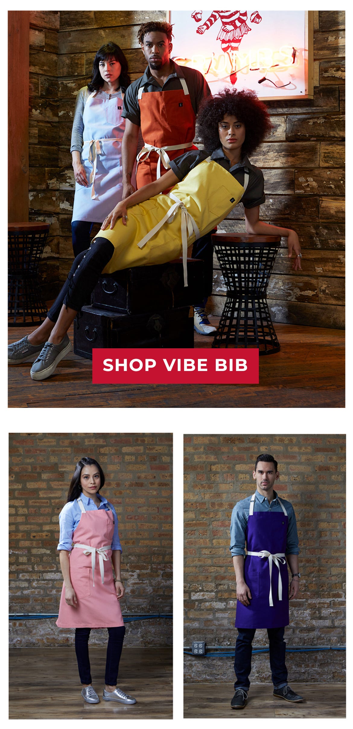The Vibe Bib Apron from the UT Black Collection! by Threads