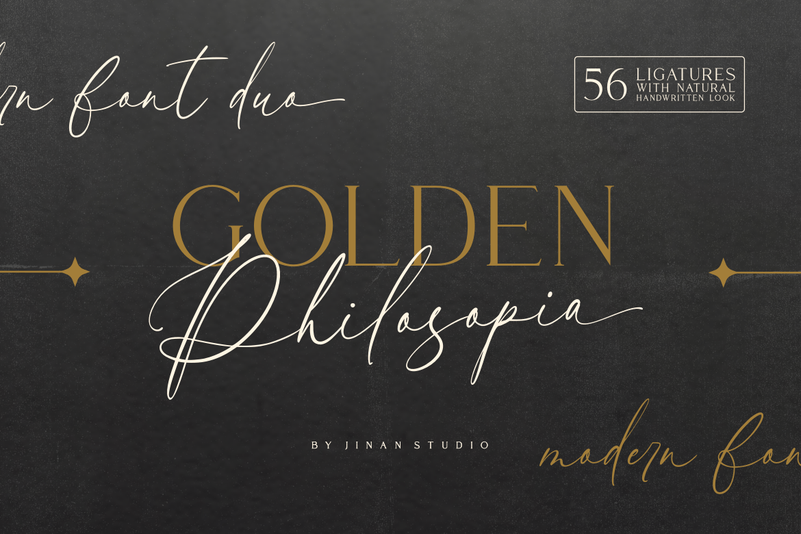 Golden Philosopia Duo Font | by Craftgenius | Jun, 2024 | Medium