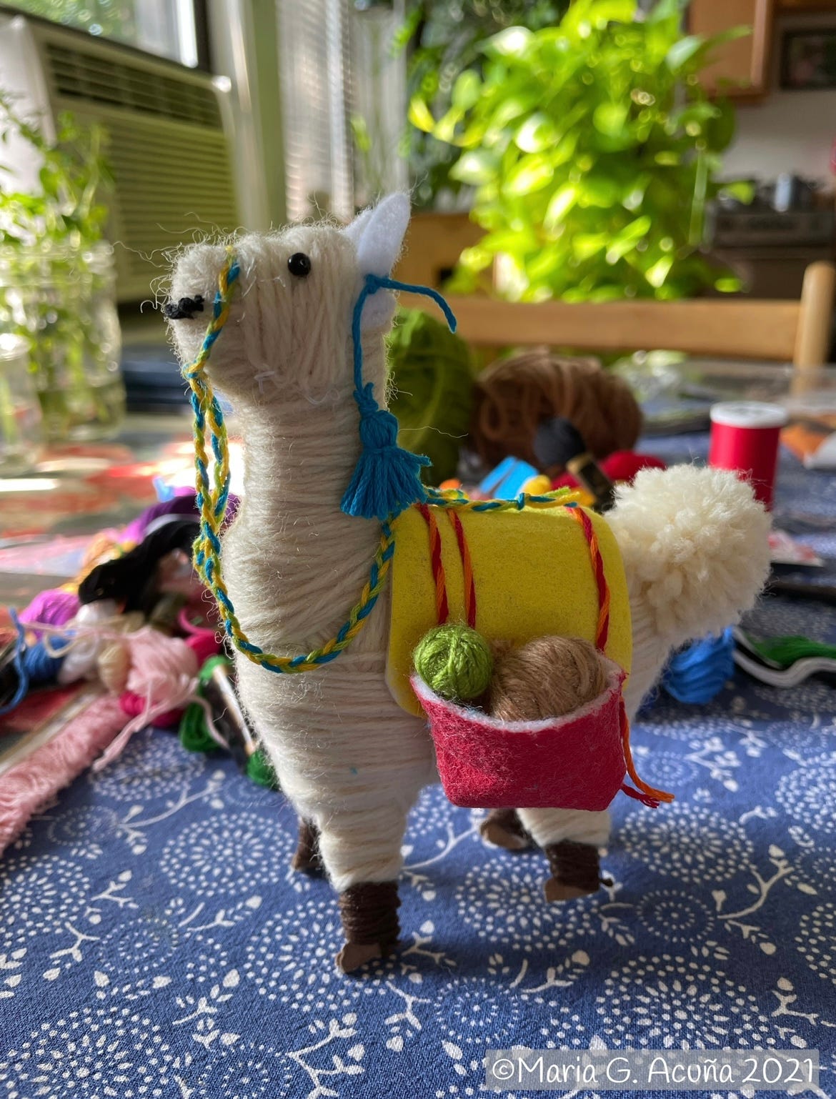 Making a Yarn Llama. Among the many fiber based crafts sold by