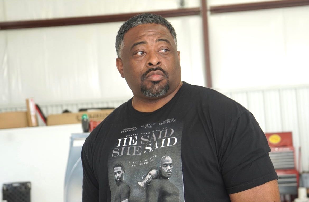Filmmaker Dennis Reed II speaks the gospel. by