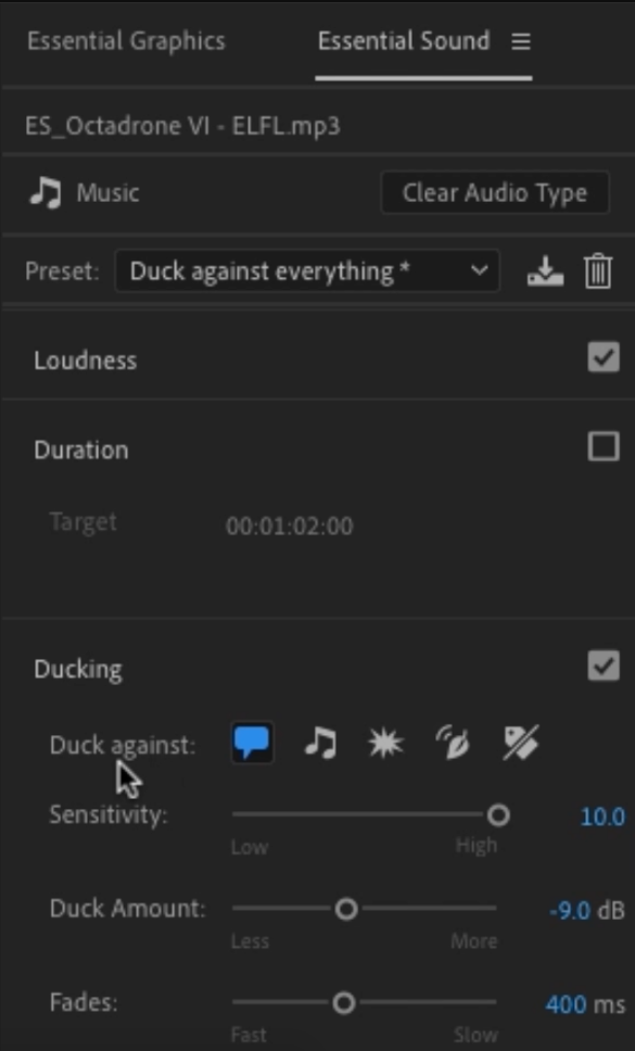 Ducking Music With The Essential Sound Panel In Premiere Pro and Audition |  by Kris Roley | Medium