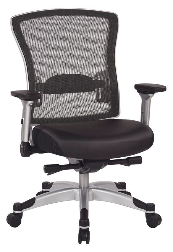 Office Star Products Deluxe R2 SpaceGrid Back Chair with Memory