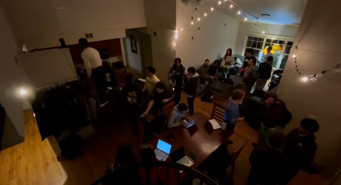 a blurry picture of the few minutes before everyone settled down for TMC