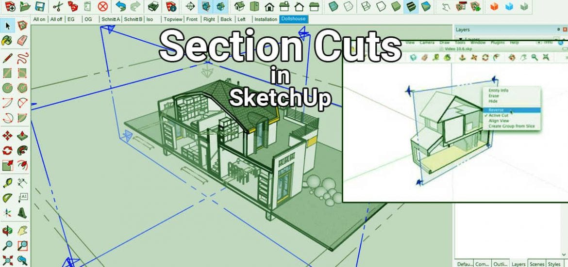 Section Cuts in SketchUp - Kommana Puja - Medium