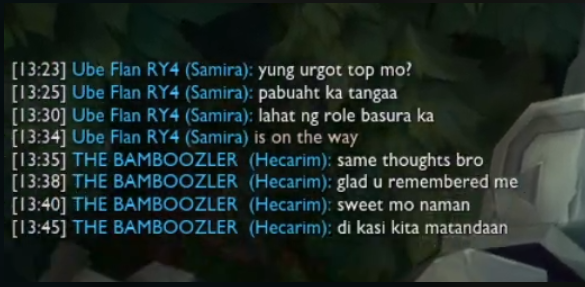 An Example of Filipino Trash Talk in League of Legends, by Lance Lim