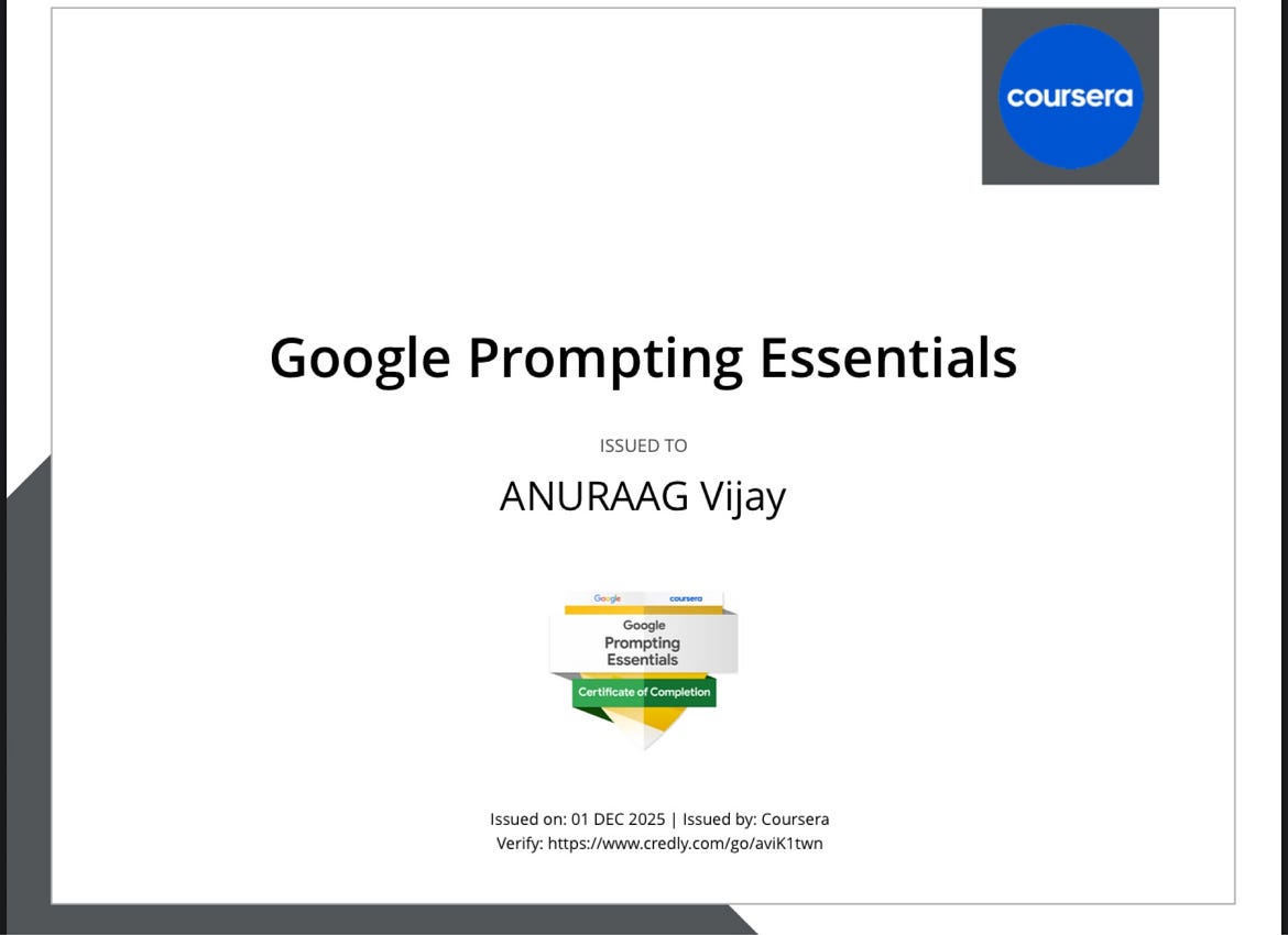 Google Prompting Structure Mastering AI Starts With Mastering Prompts – Just Earned the Google ...