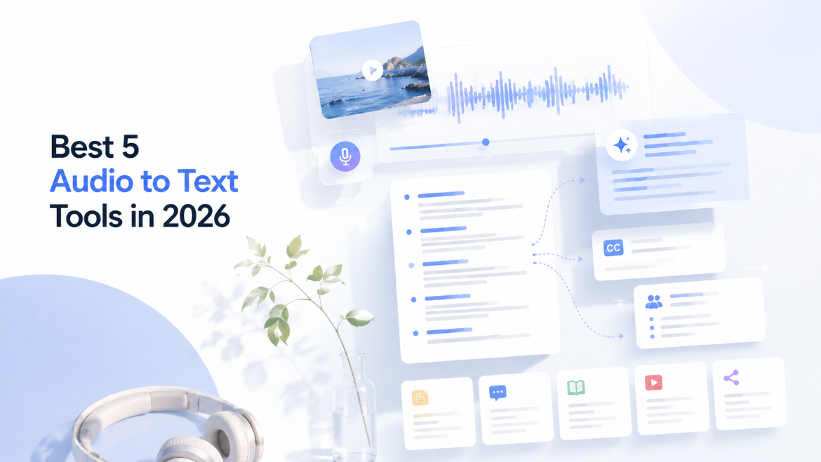 Best 5 Audio to text Tools in 2026: Honest Picks for Creators, Meetings, and Content Reuse