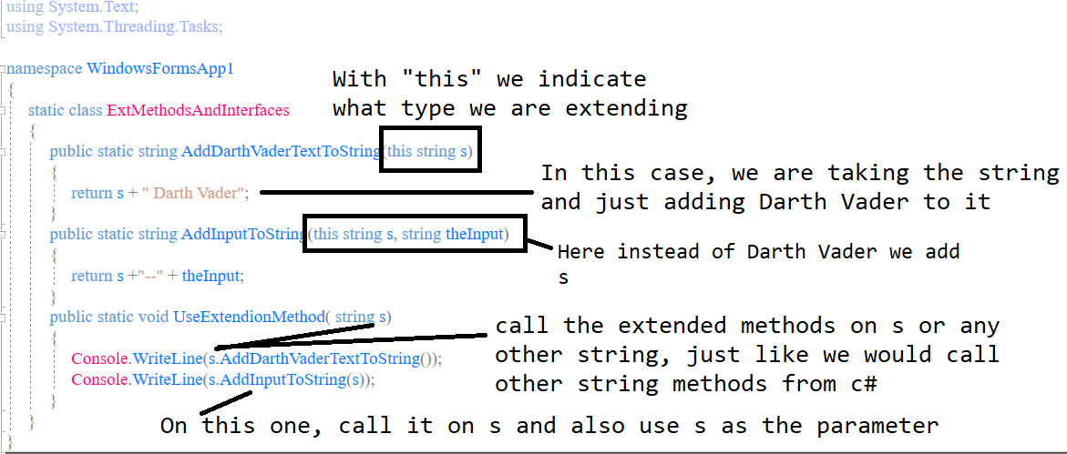 C# — Implementing some C# Interfaces and Extension Methods