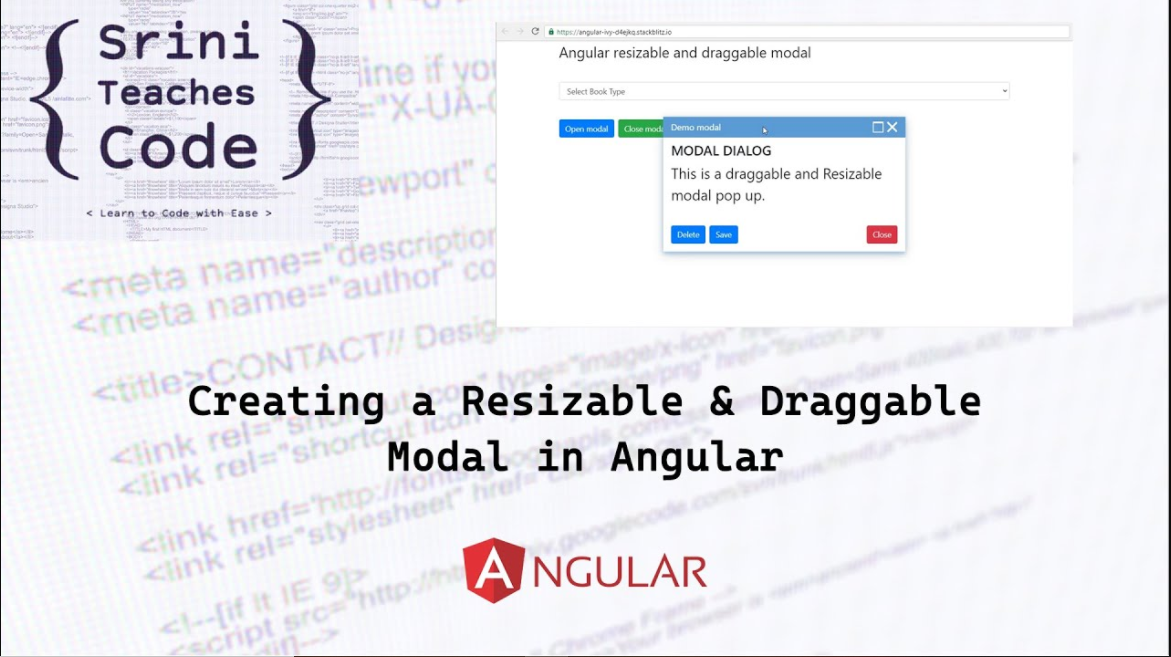 Draggable and Resizable modal in Pop Up in Angular | Part 1 | by ...