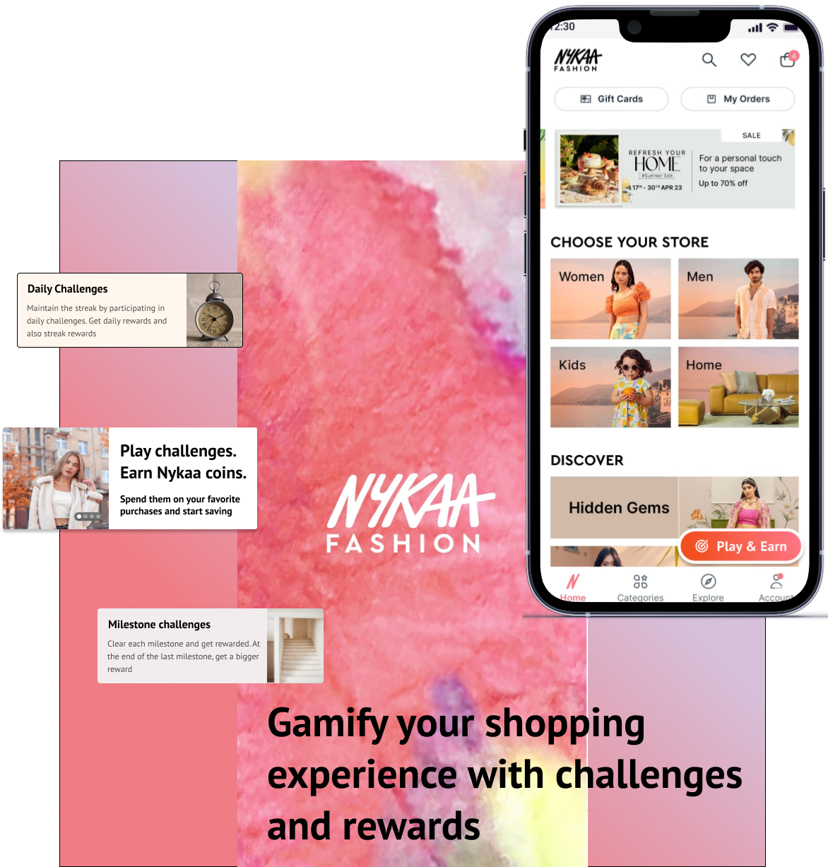 Gamifying the shopping experience by introducing challenges in the
