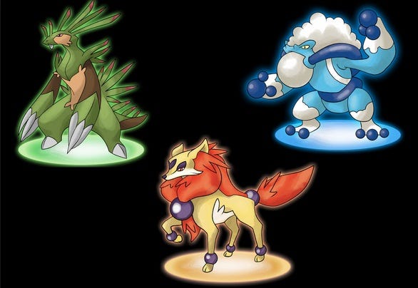 Pokemon X and Y starters 1