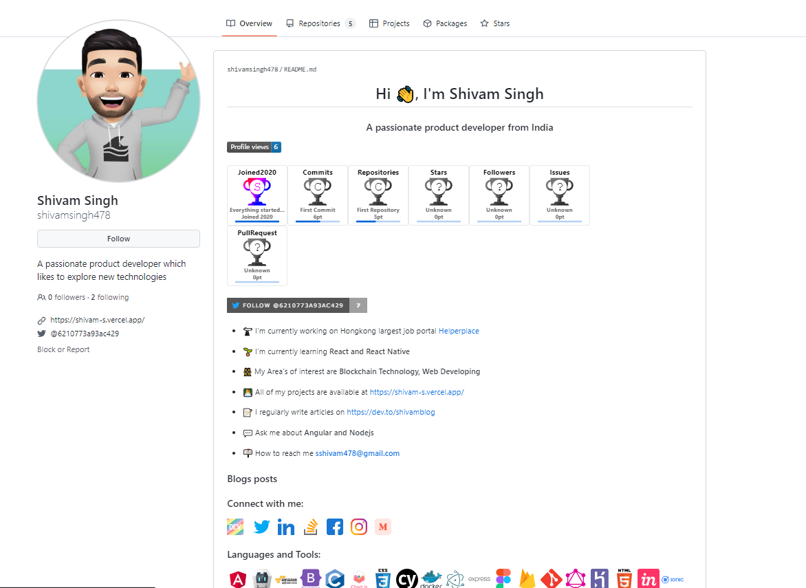 Prettify Your Github Profile Like A Pro | by shivam singh | Medium