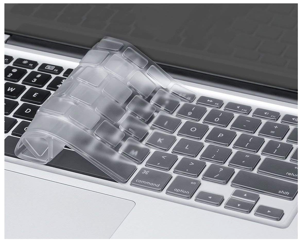 PLASTRON Keyboard Skin Cover (MacBook Air Pro 13" 15", Black — Letter