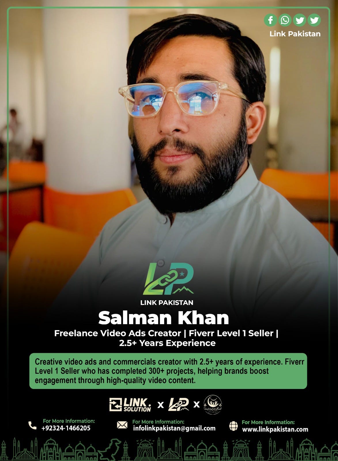 Salman Khan is a talented Freelance Video Ads Creator