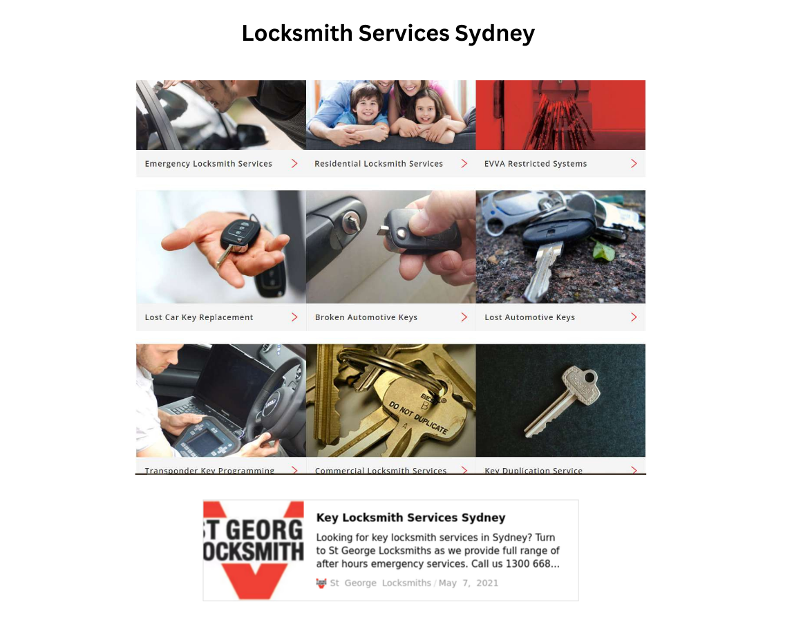 Key Locksmith Services Sydney