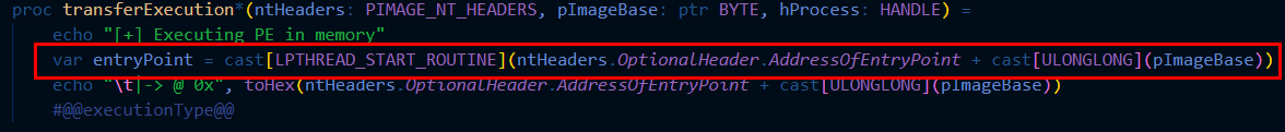 Nim: Converting a pointer to a byte to a ulonglong to add it to a DWORD from a struct from an object to convert it to a pointer function pointer