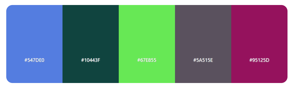 Color palette outlet generator from hex