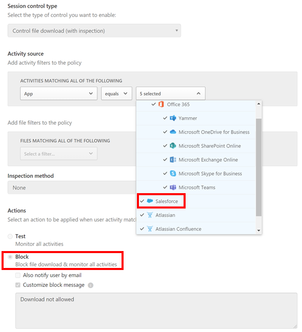 mCAS Session Policy and the Block Download Control Type - Microsoft  Community Hub