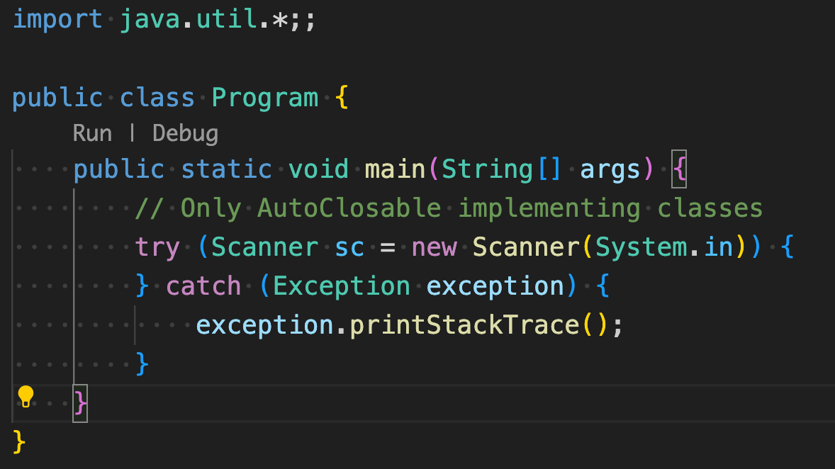 Try with resources in java do you forget to close your scanner by