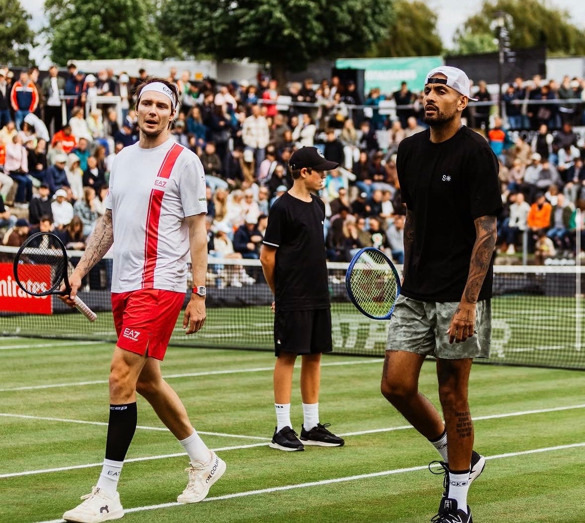 Kyrgios has been handed a wildcard for the Men’s Doubles at Wimbledon. He will play with Kazakh Alexander Bublik (pictured left)