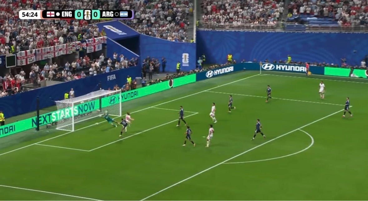 Anthony Gordon finishes the move as England’s early attacking rotation pays off.