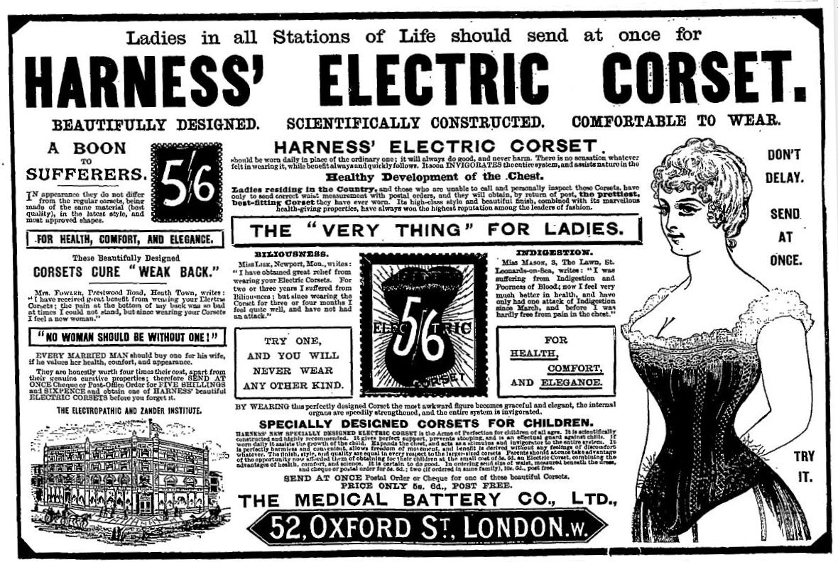 Electric Corsets and Belts The In Victorian Era