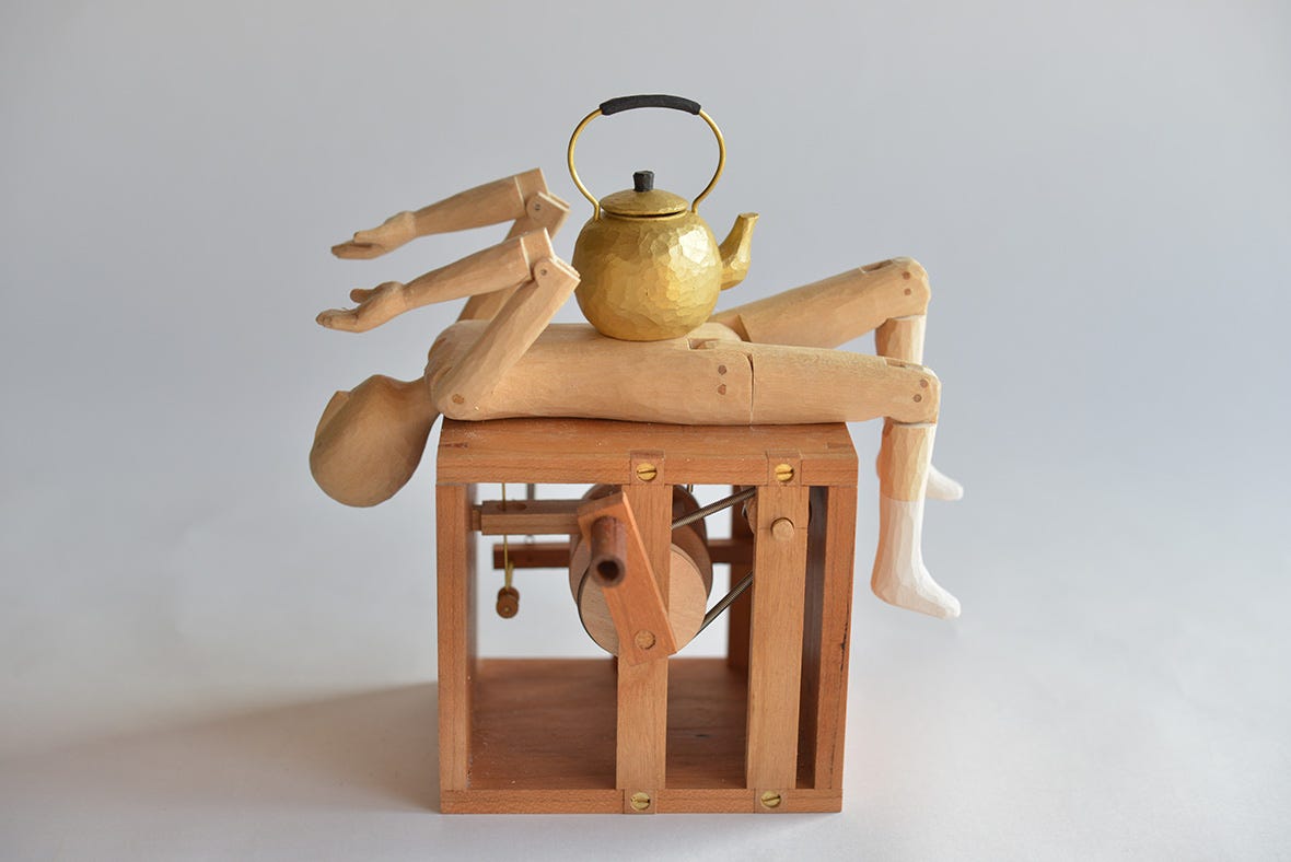 Kazuaki Harada & His Automatons. Japanese maker of wooden self-moving… | by  Neocha | Medium