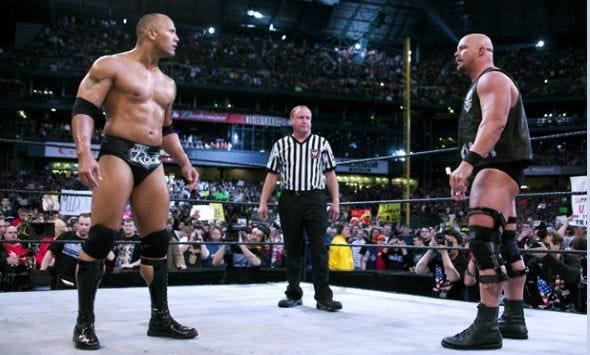 Rivalidades #9 - The Rock vs Stone Cold Steve Austin