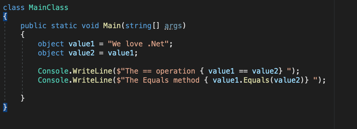 What is the deference between == and .equals() in c# ? - Hafsa chentouf ...