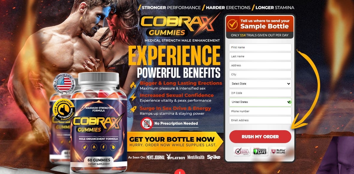 CobraX Gummies [Official-Website] Benefits| Cost And Buy? | by Cobraxgum |  Oct, 2023 | Medium