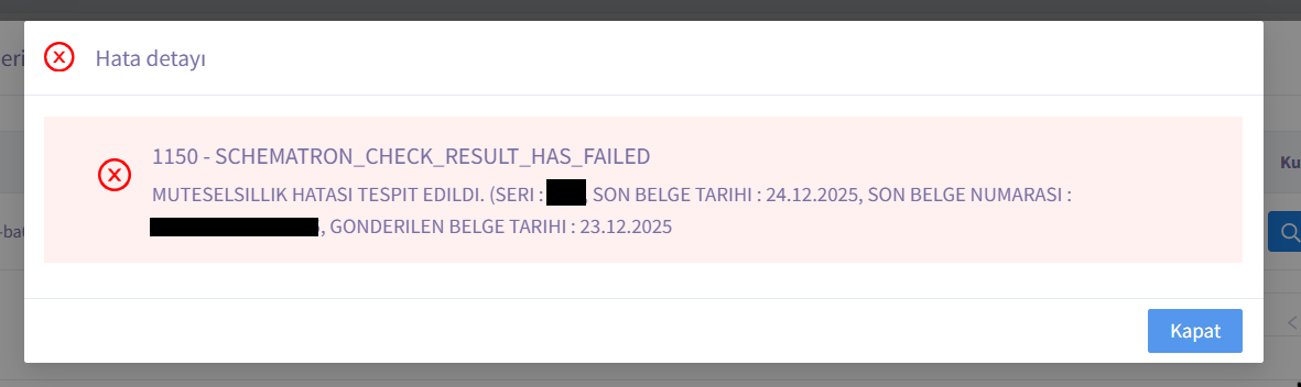 Belge Oluştururken Müteselsillik Hatası Aldığınızda Ne Yapmalısınız?