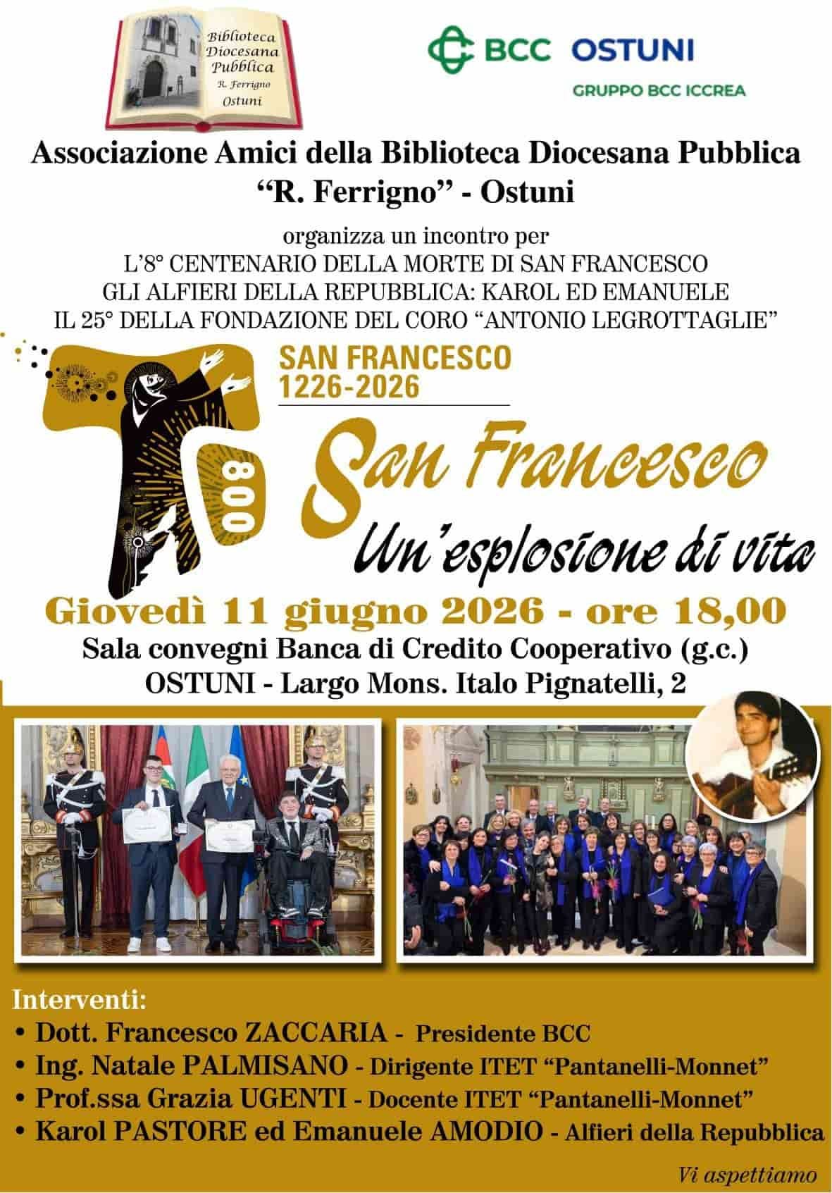 Cultura, giovani e comunità: presso la Banca di Credito Cooperativo di Ostuni l’incontro “San…
