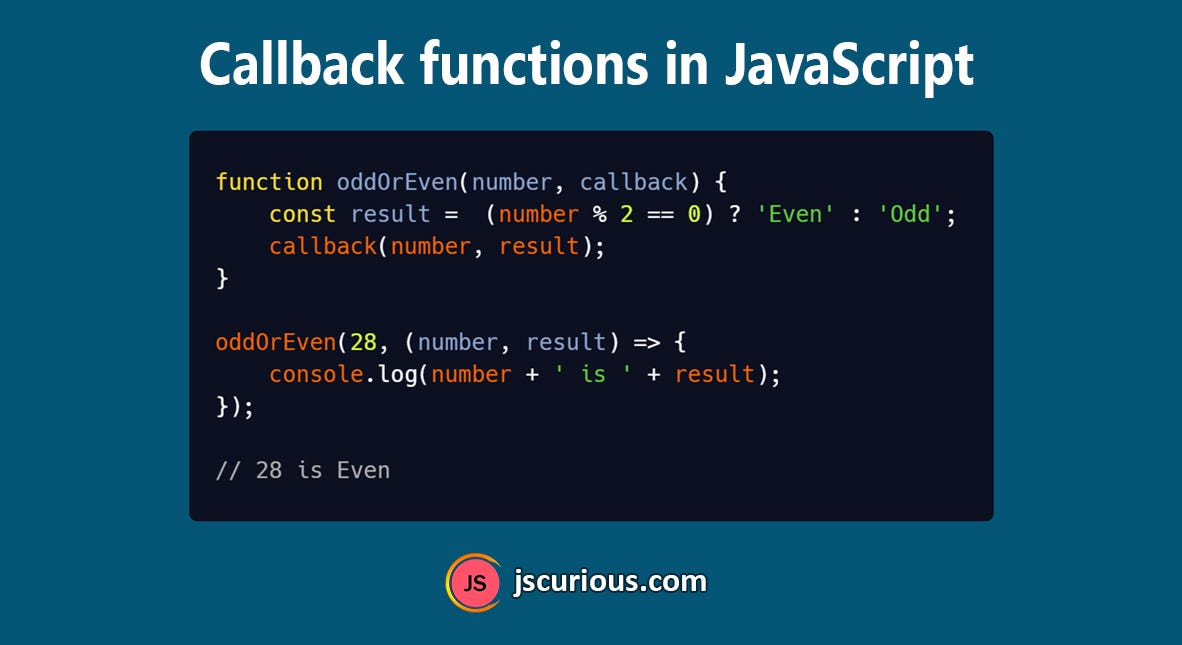 What Are Callback Functions In JavaScript? | by Amitav Mishra | JavaScript  in Plain English