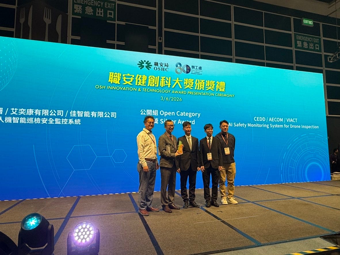 viAct, CEDD & AECOM Win Silver for AI-Powered Drone Safety Innovation