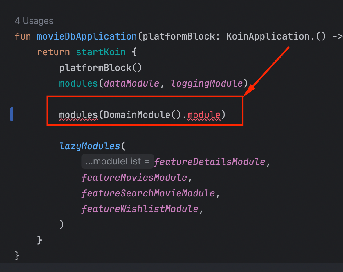 How to use Koin Compiler in a Multimodule Project?