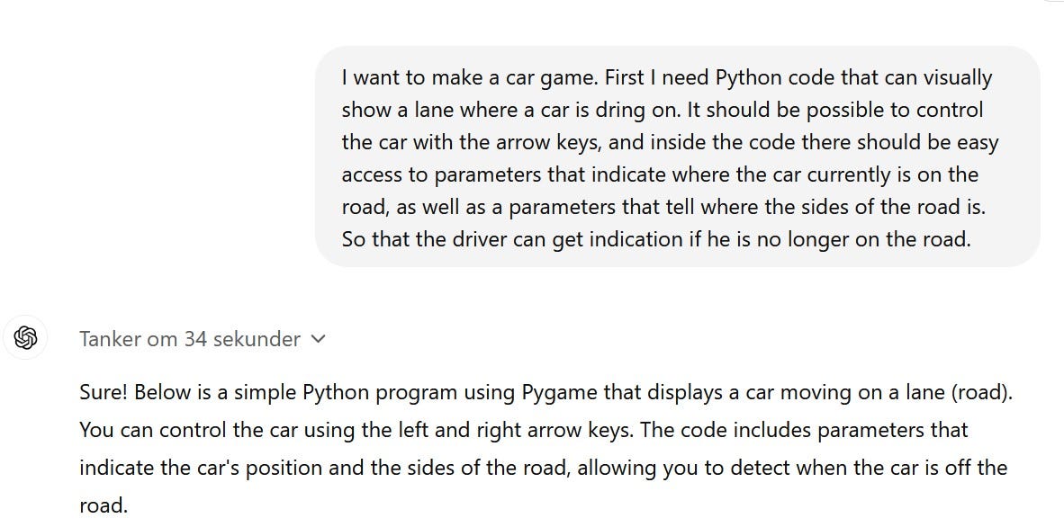 Car game.. Programming a simple car game with a… | by Simon Laub | Medium