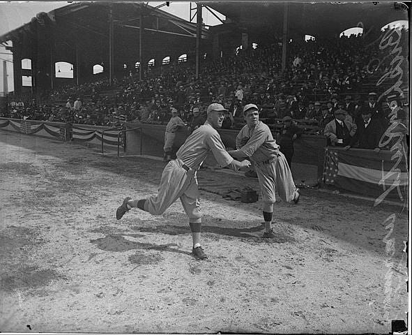 Ruth shuts out Cubs in Game 1 of 1918 Series