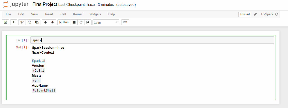 Starting to develop in PySpark with Jupyter installed in a Big Data ...