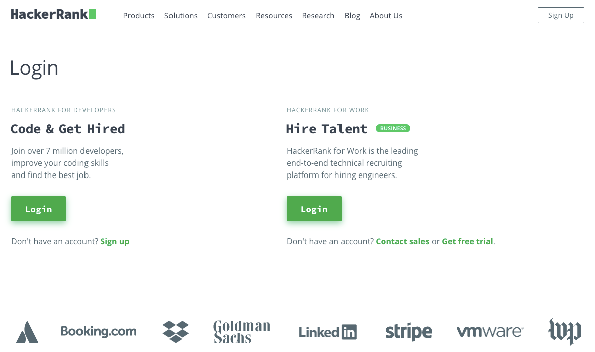 Logging into a HackerRank Test – HackerRank Candidates