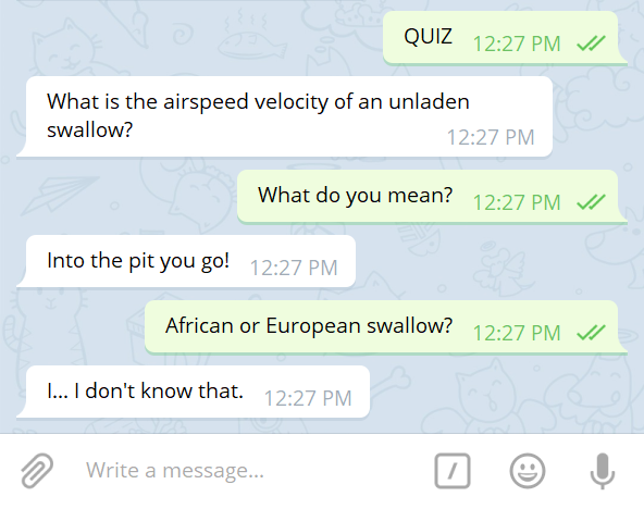 Coding a Telegram Quiz Bot to Aid Learners in Environmental Chemistry