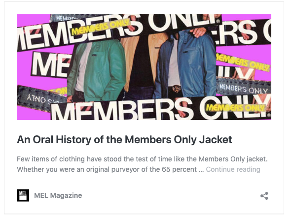 An Oral History of the Members Only Jacket