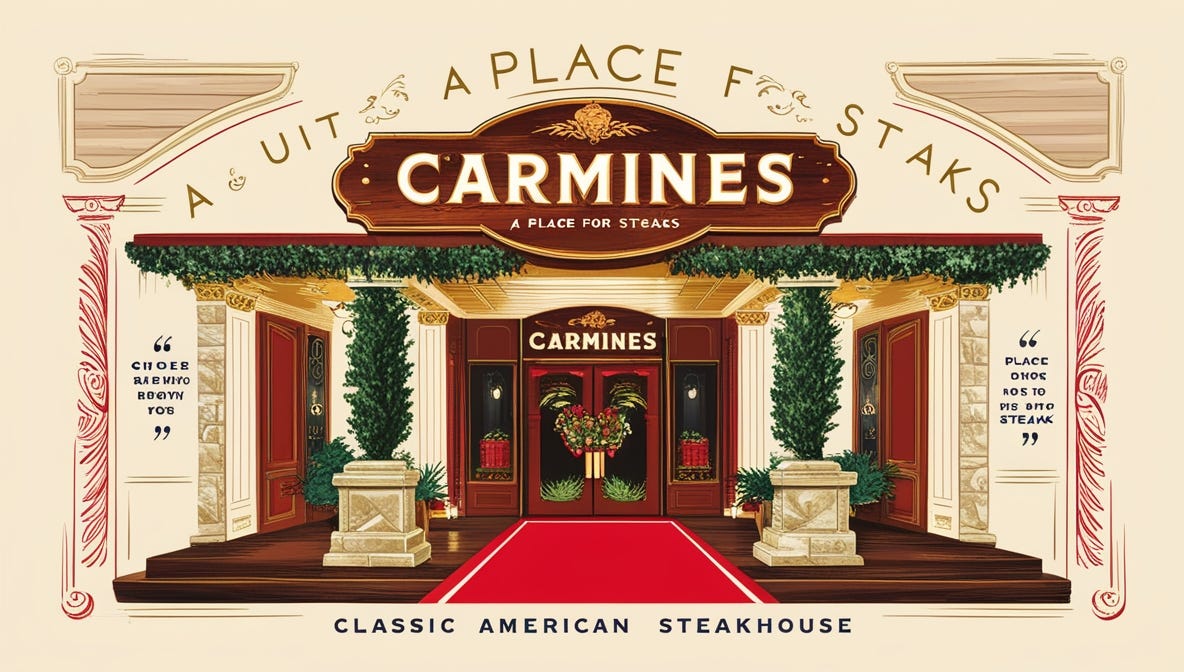 Carmines A Place for Steaks Shirt: A Tribute to Classic Comfort and Quality