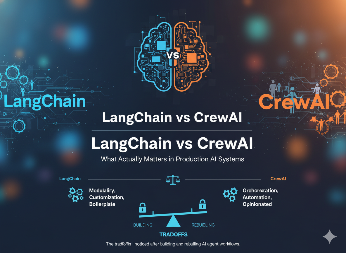 LangChain vs CrewAI: What Actually Matters in Production AI Systems