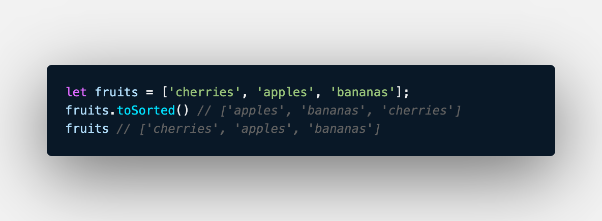 Novos métodos de Array em JavaScript — toSorted, toSpliced, toReversed ...