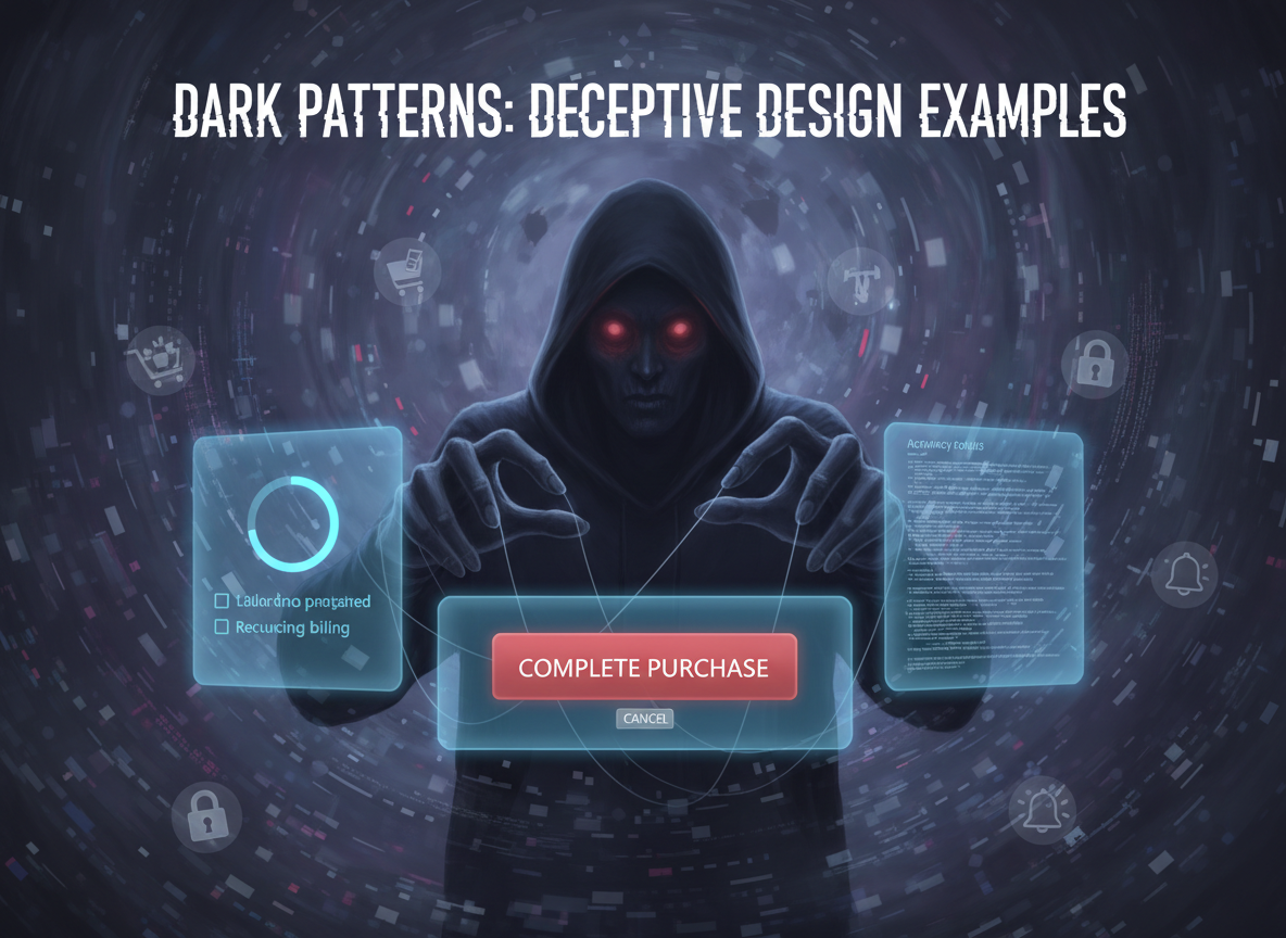 Dark patterns in UX design with example