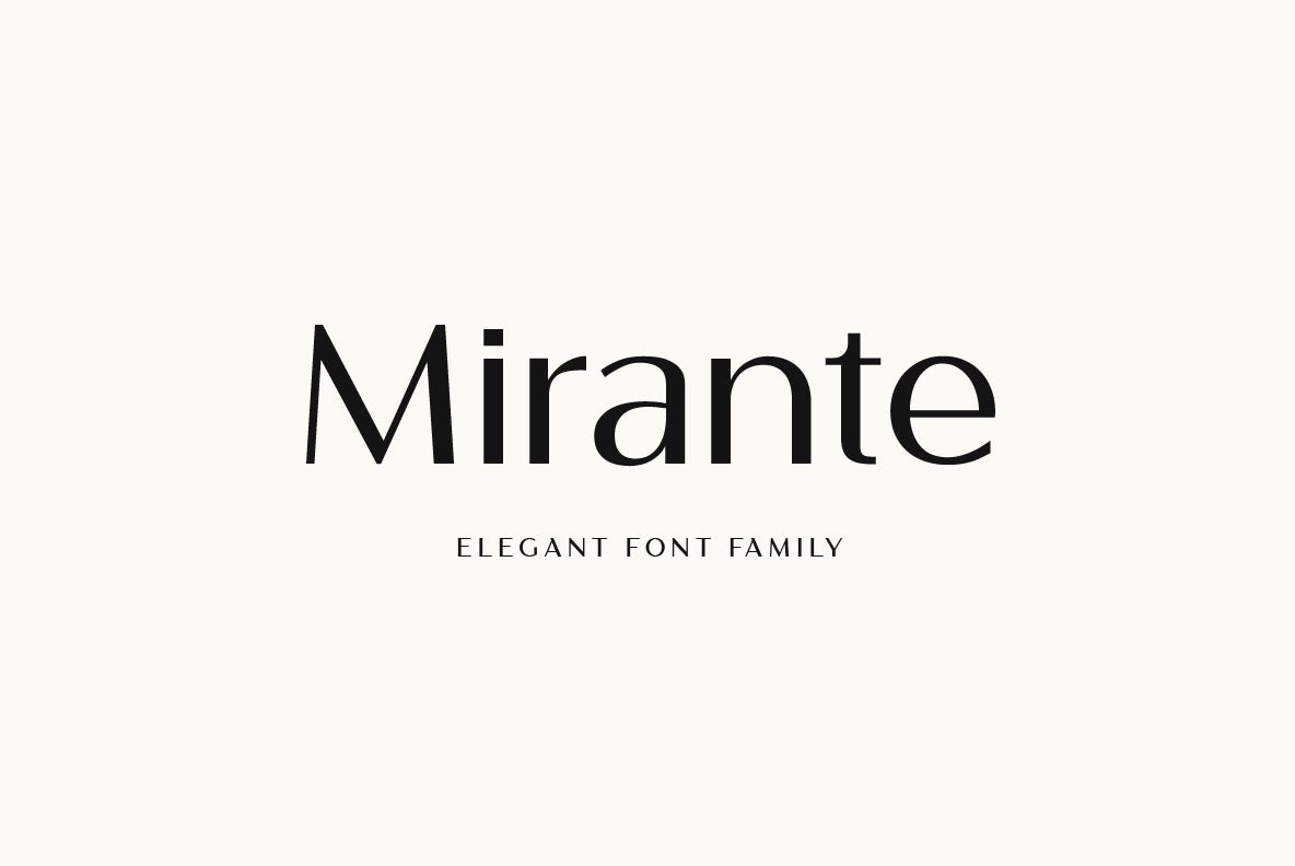 Mirante Elegant Font Family. The Mirante Sans Serif font family is… | by  Yukita Creative | Medium