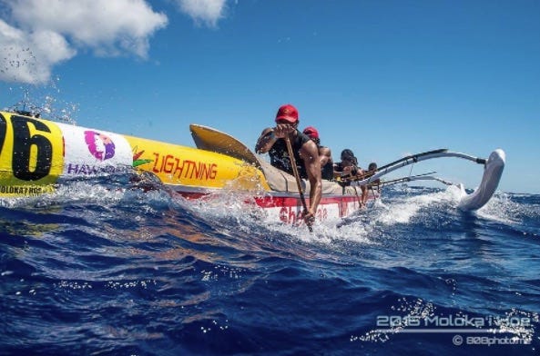 The world's greatest outrigger canoe, a gruelling 128km paddling