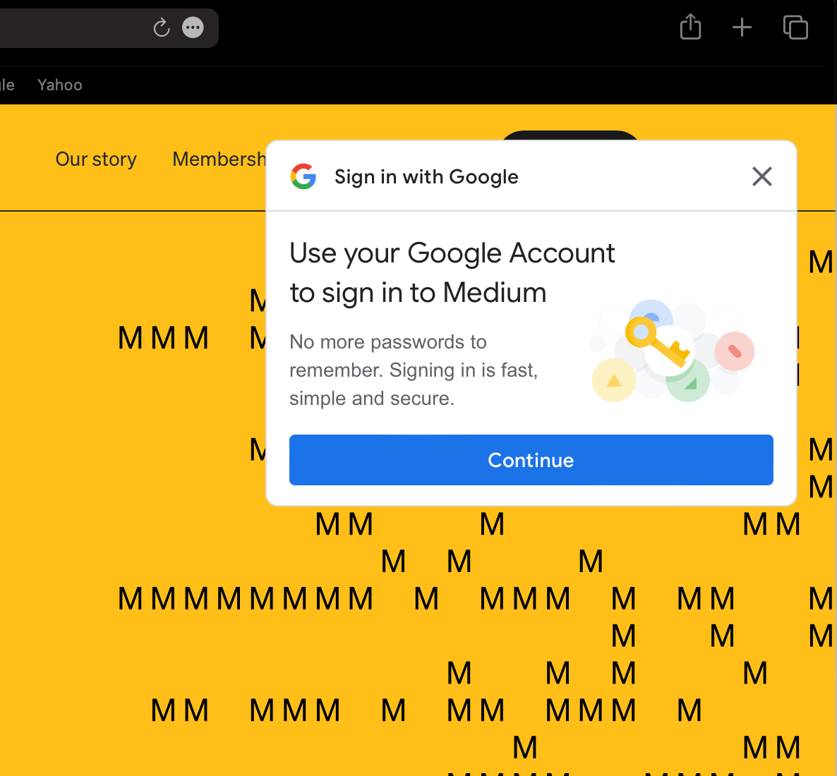 How to block “Sign in with Google” prompts in Safari (and probably other  browsers) | by Angus Woodman | Medium